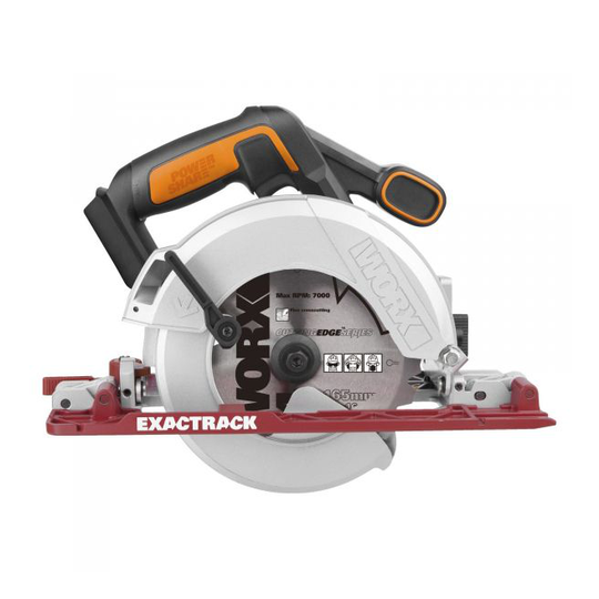 Worx Rundsav, Easy Track - 165mm 3600rpm Solo