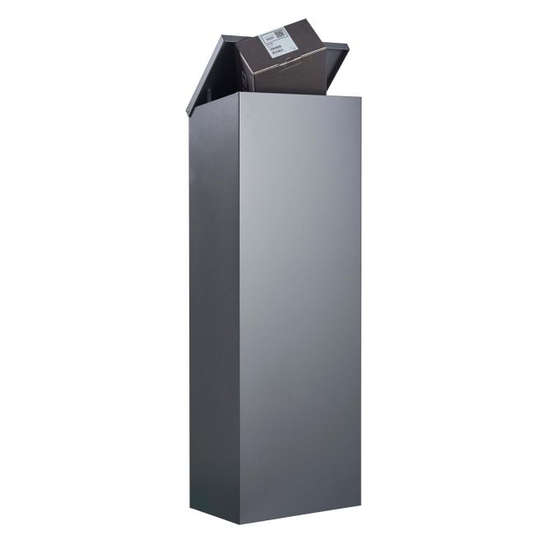 Allux 600 Antracit m. udtag bag og Ruko lås Postkasse F54623