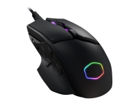 Cooler Master MasterMouse MM830 - Mus - ergonomisk - optisk - 8 knapper - kabling - USB - metalsort gun