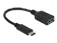Delock - USB adapter - USB Type A (hun) til USB-C (han) - USB 3.1 - 15 cm - sort