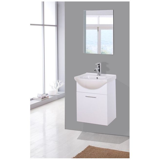 Mikelo Badsæt 45x56x30cm Small Bathroomset Hvid Højglas