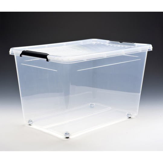 Plast1 Boxone opbevaringsboks m/låg og hjul, 60 ltr. - VAREN ER UDGÅET