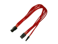 Nanoxia - Strømforsyningsadapter - 8 pin PCIe-strøm (6+2) (han) til 6 pin PCIe-strøm (hun) - 30 cm - rød