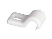 SCHNEIDER ELECTRIC Kabelbøjle plast hvid 5-7mm med 1 lap skruehul 3,8x5,5mm - (100 stk.)