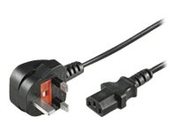 MicroConnect - Strømkabel - BS 1363 til IEC 60320 C13 - 3 m - United Kingdom