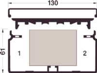 HAGER Installationskanal FB 60131/1 PH bund Højde 60 mm, bredde 130 mm, Længde 2000 mm Perlehvid ral 9016 plast - (2 meter)