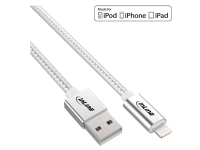 InLine 31411A, Sølv, USB A, Lightning, 1 m, Hanstik, Hanstik