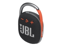 JBL Clip 4 - Højttaler - til transportabel brug - trådløs - Bluetooth - 5 Watt - sort, orange