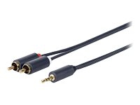 VivoLink - Audiokabel - stereo mini-jackstik han til RCA x 2 han - 3 m - dobbelt afskærmet