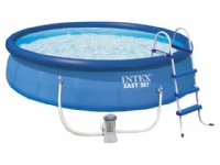 INTEX Easy Set 26166NP - 457 x 107 cm - 12430L - Inkl. Pumpe, Stige, Cover & Underlag