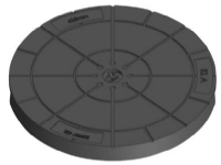 Dæksel 425mm glat - genbrugsplast