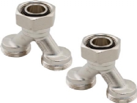 Uponor Dobbelt Fordeler til Flush T Push 12 Pumpeshunt uden omløbere til gulvvarme rør. 15mm kompression til Kobber tilslut primær