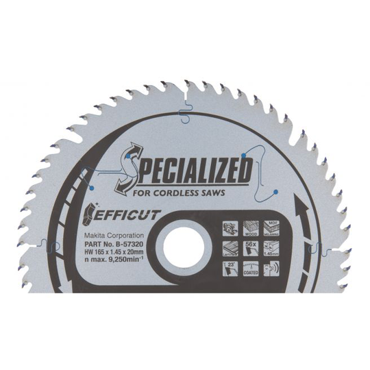 Makita Klinge Tct 165x20mm 56t Effi - B-57320