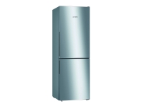 Bosch Serie | 4 KGV332LEA - Køleskab/fryser - bund-fryser - bredde: 60 cm - dybde: 65 cm - højde: 176 cm - 289 liter - Klasse E - stål-look