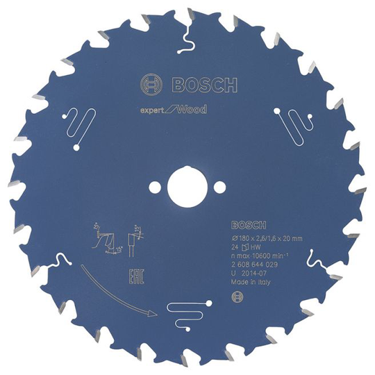 Bosch Rundsavsklinge 180x20x2.6mm 24t Exp Wood - 2608644029