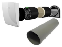 Bosch Vent 2000D m.yderskærm - Vent 2000 D decentral ventilationsenhed - komplet pakke