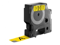Labeltape DYMO® D1 sort på gul 19mm x 7m