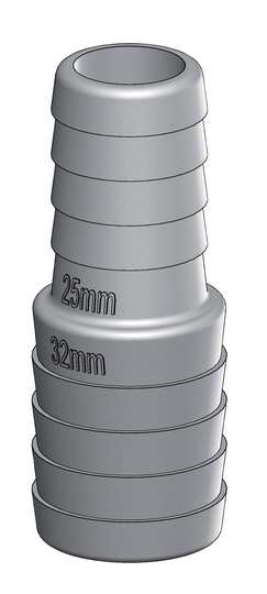 Tru-design Slange adapter 19-13mm Sort Komposit