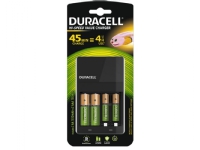 Duracell CEF14 - 4 t batterioplader - (for 4xAA/AAA) - med 2 x AA 1300 mAh batterier og 2 x AAA 750 mAh