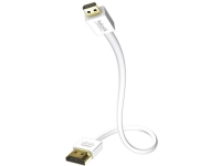 in-akustik Premium Micro XS - HDMI-kabel med Ethernet - HDMI han til mikro HDMI han - 3 m - tripel-afskærmet - hvid - 4K support