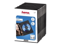Hama DVD Slim Box - Slim jewel case til lagring af DVD - kapacitet: 1 DVD - sort (pakke med 25)