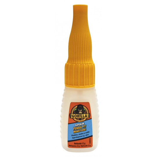 Gorilla glue superlim med pensel og mundstykke 12 gram