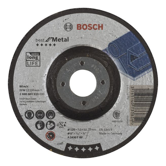 Bosch Skruppeskive A2430t B M 125x7mm - 2608603533