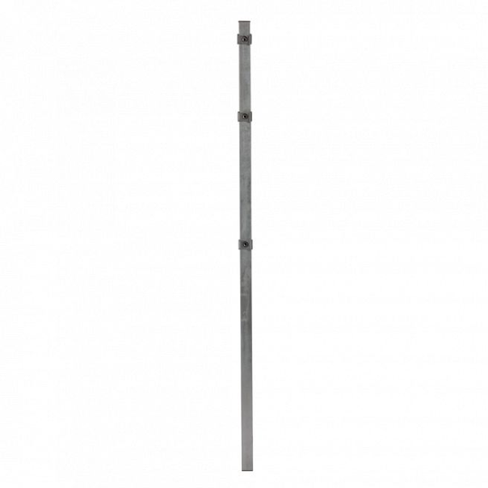 Stolpe for panelhegn med deko "X", 40 x 40 x 1500 mm, galvaniseret - 102-001