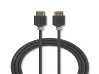 Nedis - HDMI-kabel med Ethernet - HDMI han til HDMI han - 20 m - afskærmet - antracit (sort) - rund