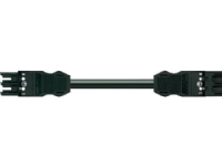 Mellemkabel 2M HF Eca hun/han 3-polet, sort