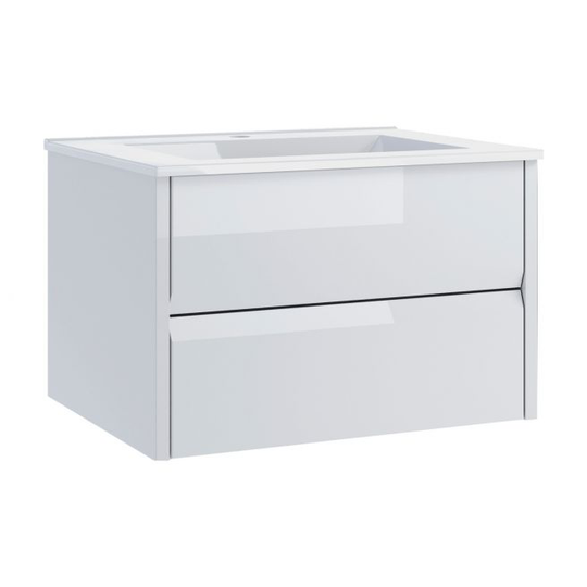 Mikelo Badsæt Paladium Badsæt Hvid 80x45x46cm Hvid Højglans