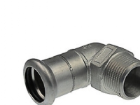 VSH bøjning 90° muffe/nippel 18 mm X 1/2 syrefast