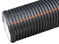 Drænrør topsl. DN300. SN8. 6m - 340-300mm slidset 105 gr. DV rør af sort PP m mf. og ring