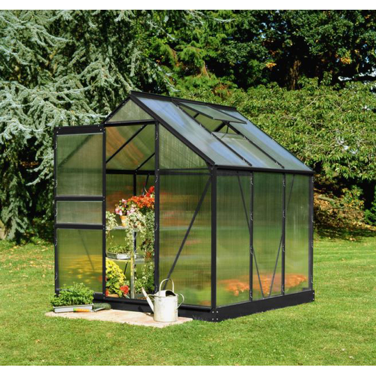 Halls Drivhus Popular 66 sort m/4 mm poly - F09939
