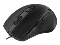 DELTACO OFFICE - Mus - optisk - 6 knapper - kabling - USB - sort