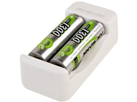 Ansmann Basic II + 2× AA 1300mAh Oplader til runde celler NiCd R03 (AAA), R6 (AA)