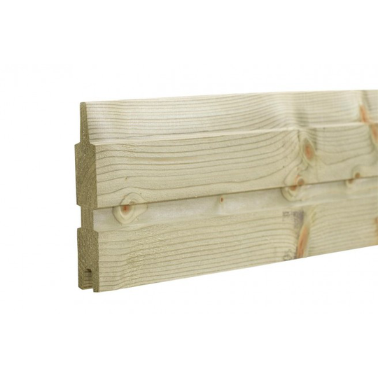 Plus Plank løsdel til plankeværk profilbræt 25x140mmx177cm trykimprægneret 17760-1
