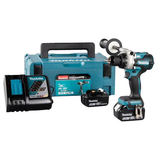Makita Bore-/skruemaskine 18v 5,0ah - DDF486RTJ