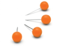 Kortnåle til opslagstavle Nobo orange - (100 stk.)