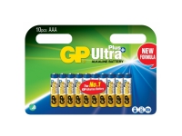 GP Ultra Plus Alkaline Batteri, AAA, LR03, 1.5V, 10 stk