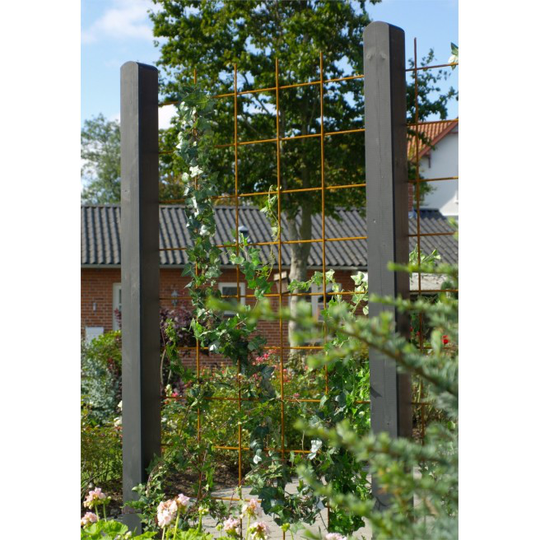 Plus Stål espalier 900x1800mm Ø5mm "rusten" - 15x15 cm