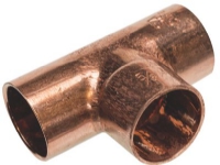 SANHA T-stykke til 3/4 - kobberfittings til lodning. Industrikøl - 130 bar (CuFe)
