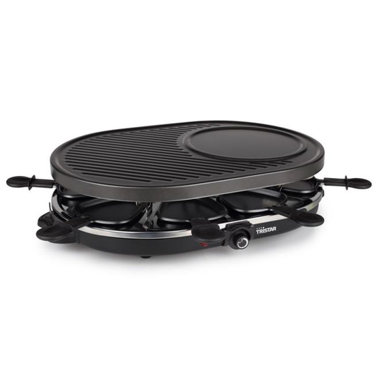Tristar Raclette RA-2996 oval 8 personer med crepe plade
