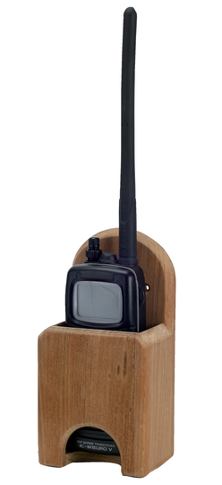Holder til vhf, teak 8 x 15,8 x 5,4 cm.