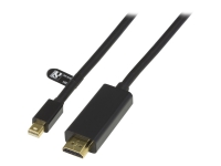 DELTACO DP-HDMI104 - Adapterkabel - Mini DisplayPort han til HDMI han - 1 m - sort