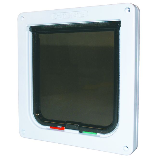 Kattedør 4-vejs Lås Hvid K309w - 203-024