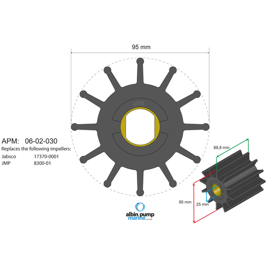 Premium impeller pn 06-02-030