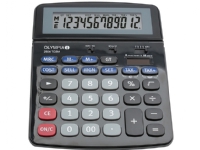 Olympia 2504, Desktop, Finansiel, 12 cifre, Batteri/Solar, Sort, Blå, Grå