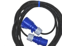 E-line forlængerkabel 3G1,5 - H07RN-F, CEE, 3 pol 230V/16A, sort neopren, 10m