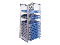 Hama CD- & Office Rack Nexus 20 - Medieopbevaring - plastik - sølv - 20 x CD